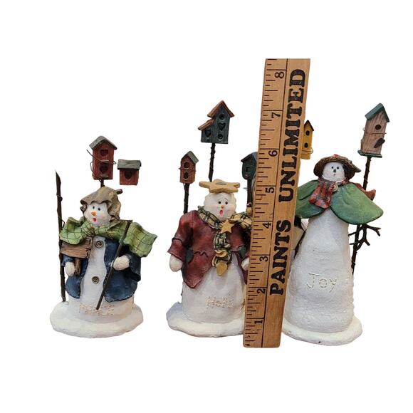 Deb Strain Snowman Christmas Figurines Gardening - Peace, Hope & Joy Vintage - Picture 6 of 6
